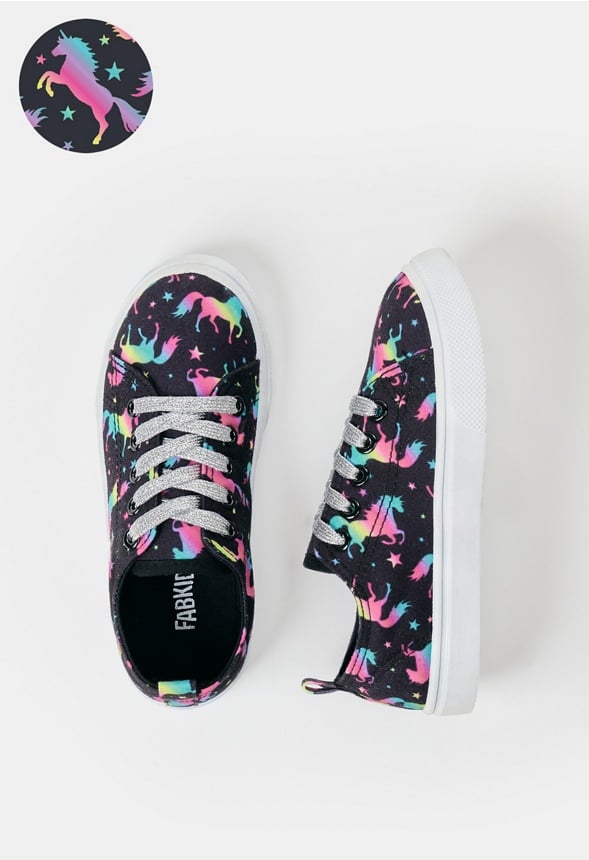 Unicorn Bright Lace Up Sneaker Black