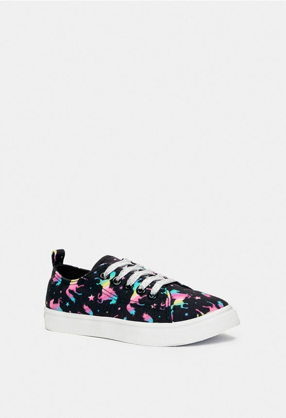 Unicorn Bright Lace Up Sneaker Black