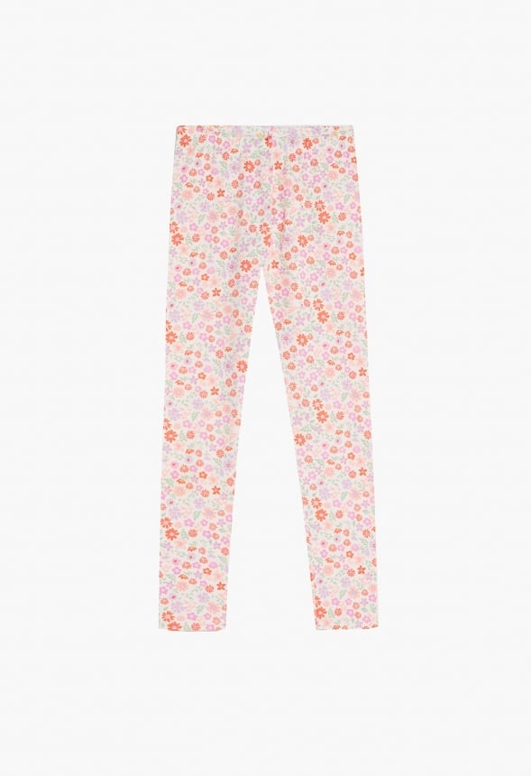 Spring Ditsy Floral Legging White Floral