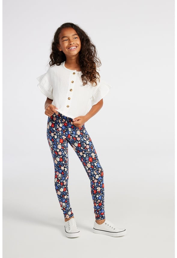 Fall Floral Legging Navy