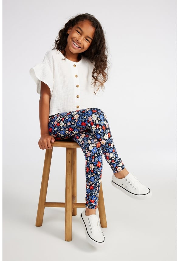 Fall Floral Legging Navy