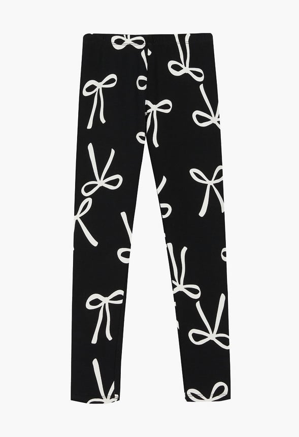 Bow Print Legging Black