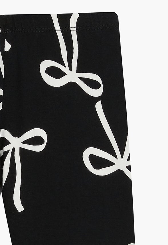 Bow Print Legging Black