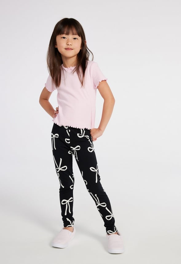 Bow Print Legging Black