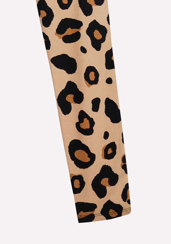 Leopard Print Legging Tan