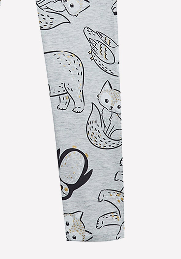 Winter Animal Legging Grey