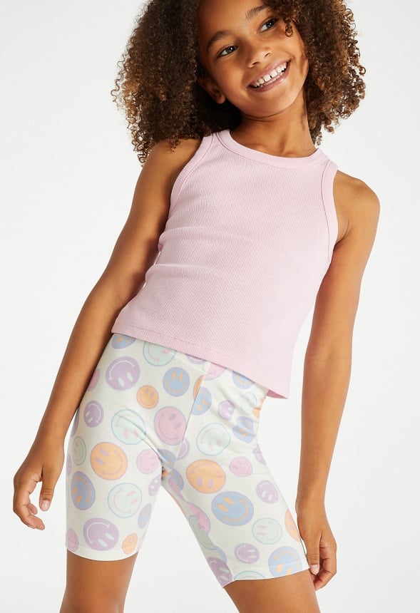 Smiley Emoji Bike Short White