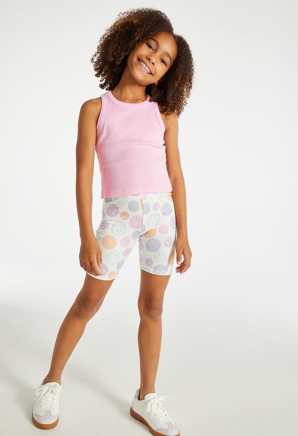Smiley Emoji Bike Short White