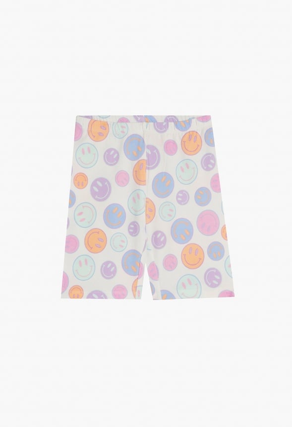 Smiley Emoji Bike Short White