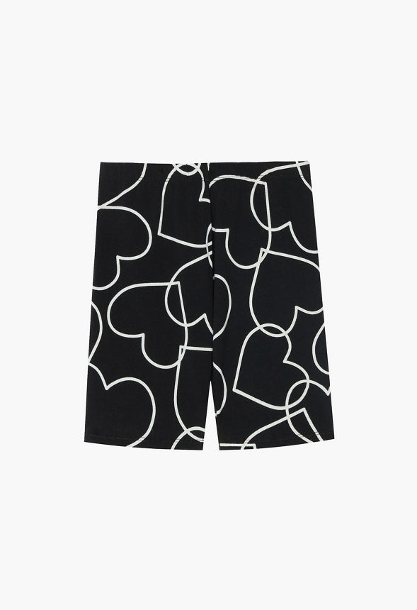 Heart Bike Short Black