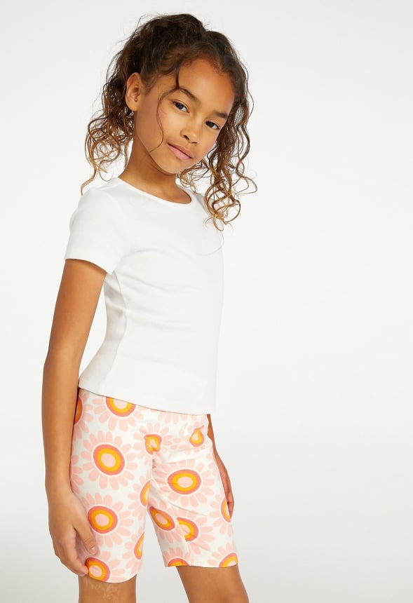 Sunny Flower Bike Short Yellow