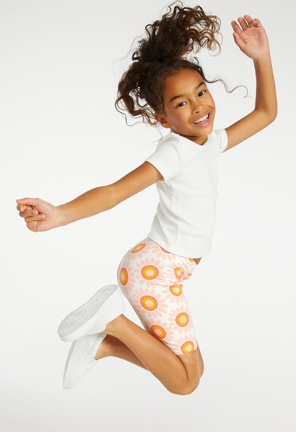 Sunny Flower Bike Short Yellow