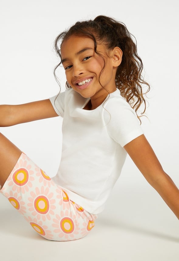 Sunny Flower Bike Short Yellow