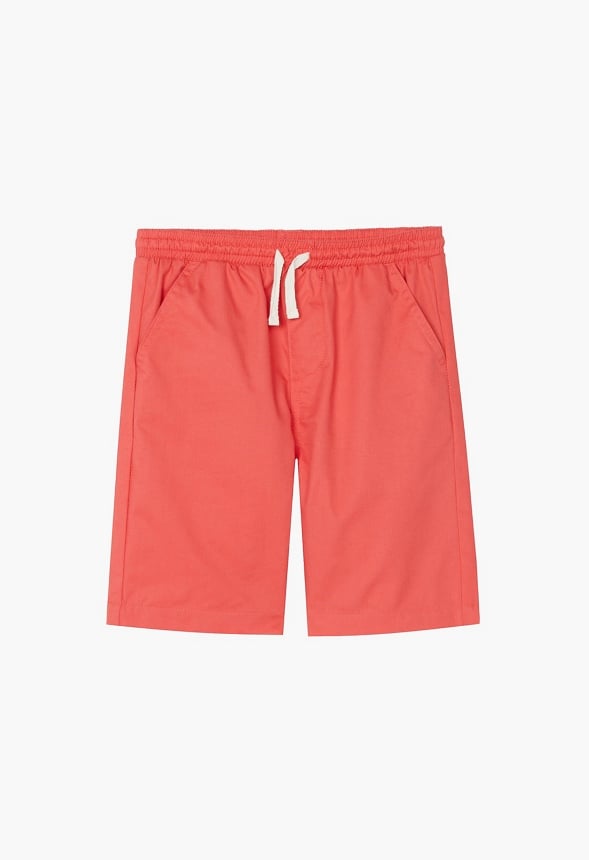 Pull On Fleece Short Red