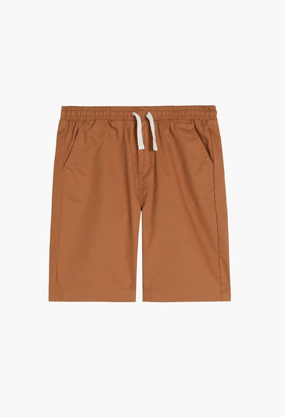 Pull On Woven Short Tan