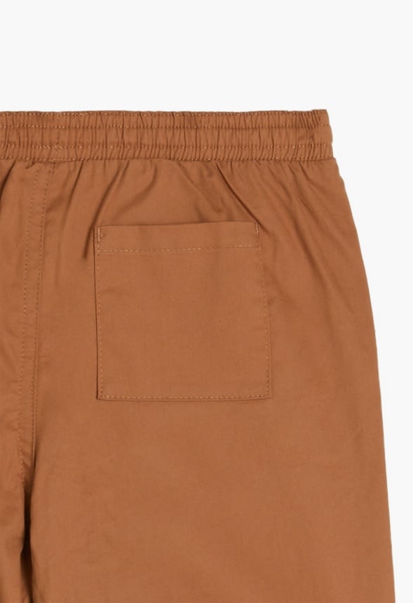 Pull On Woven Short Tan