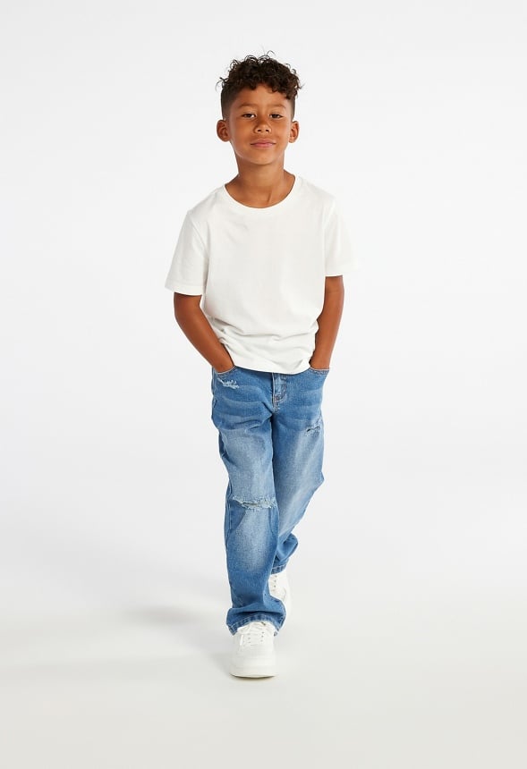 Relaxed Destructed Jean Medium Wash