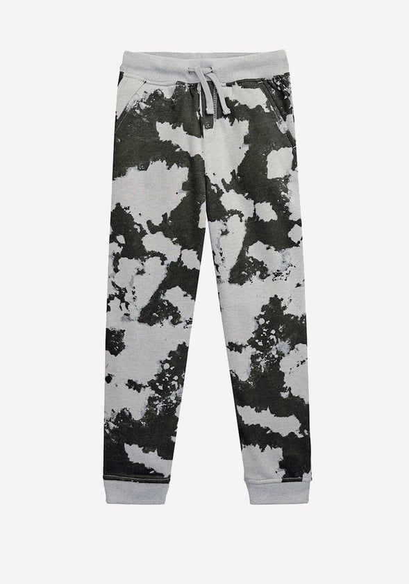 Tie Dye Fleece Jogger Grey