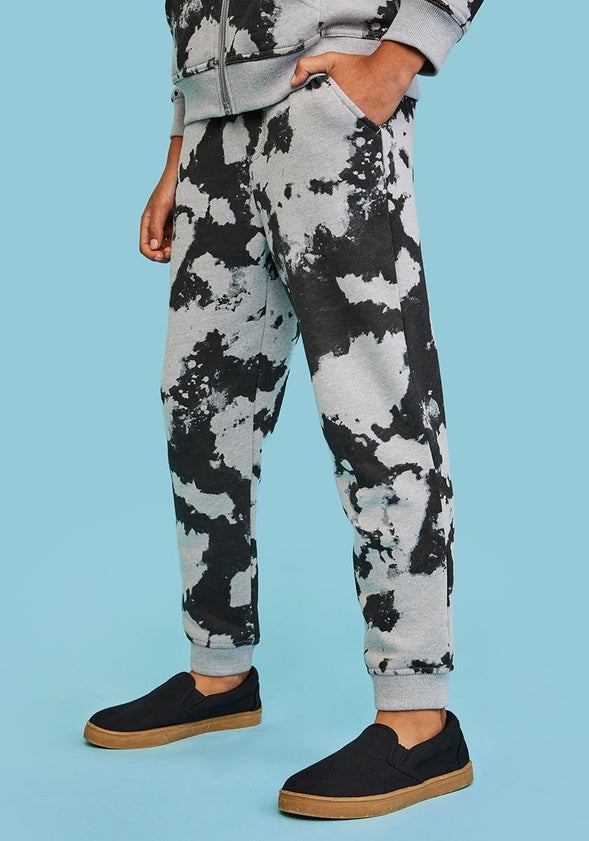 Tie Dye Fleece Jogger Grey