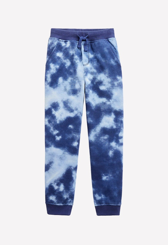 Tie Dye Fleece Jogger Blue