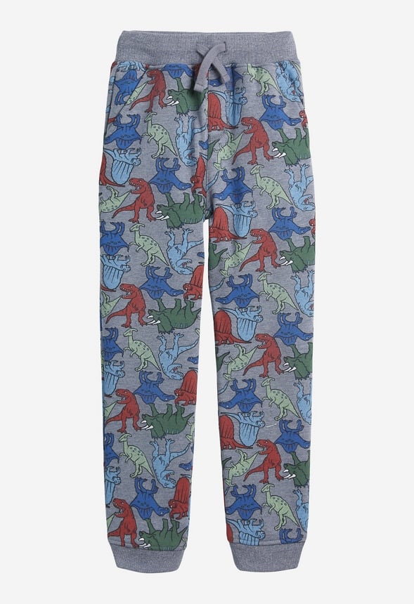 Dino Fleece Jogger Gray