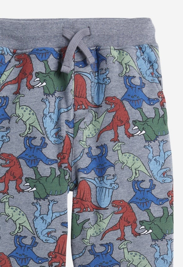 Dino Fleece Jogger Gray