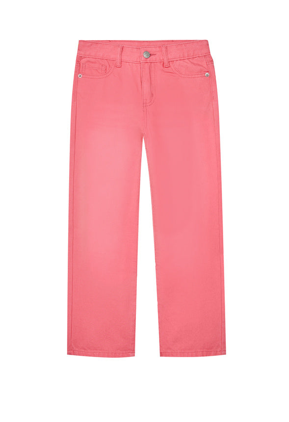 Pink Straight Denim Jean Pink