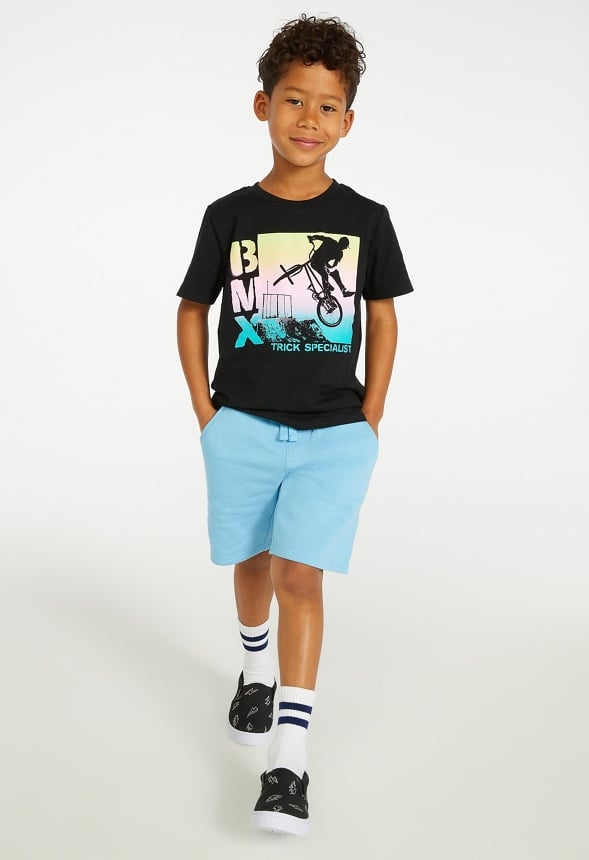 Pull On Fleece Short Blue