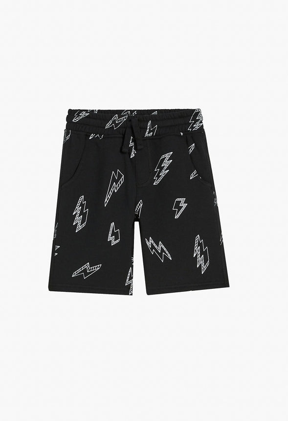Lightning Fleece Short Black