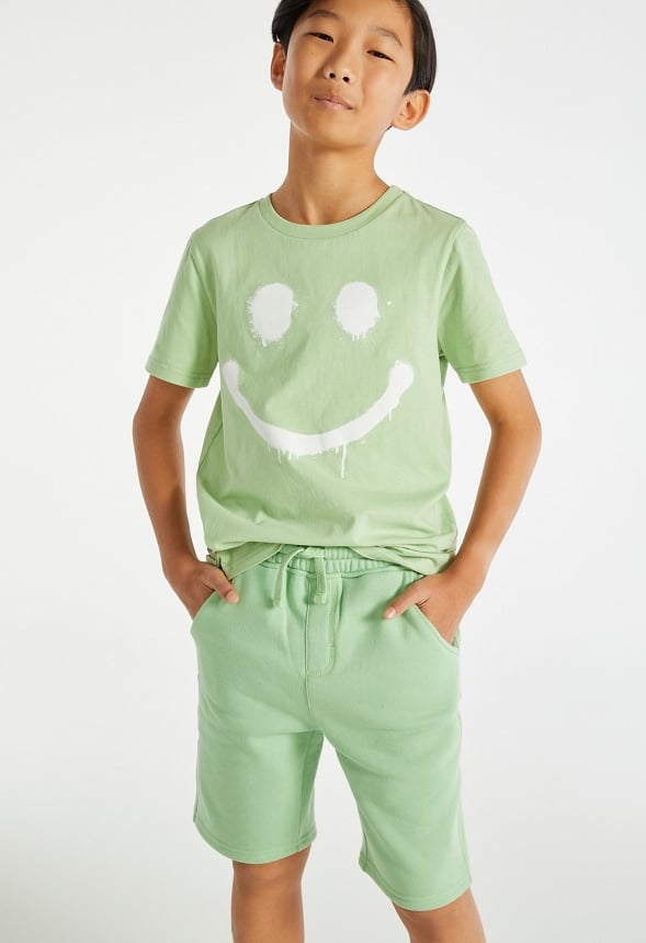 Pull On Fleece Short Light Green