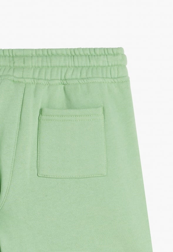 Pull On Fleece Short Light Green