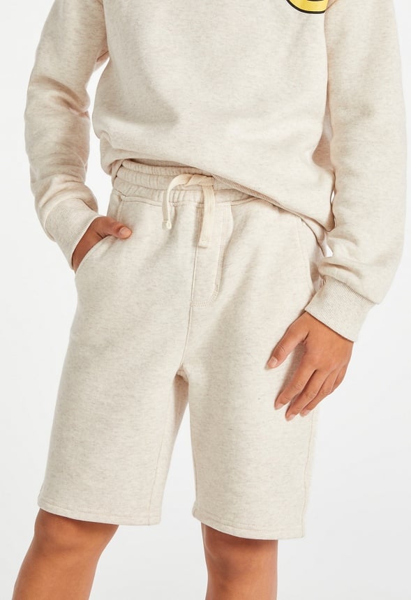 Pull On Fleece Short Oatmeal