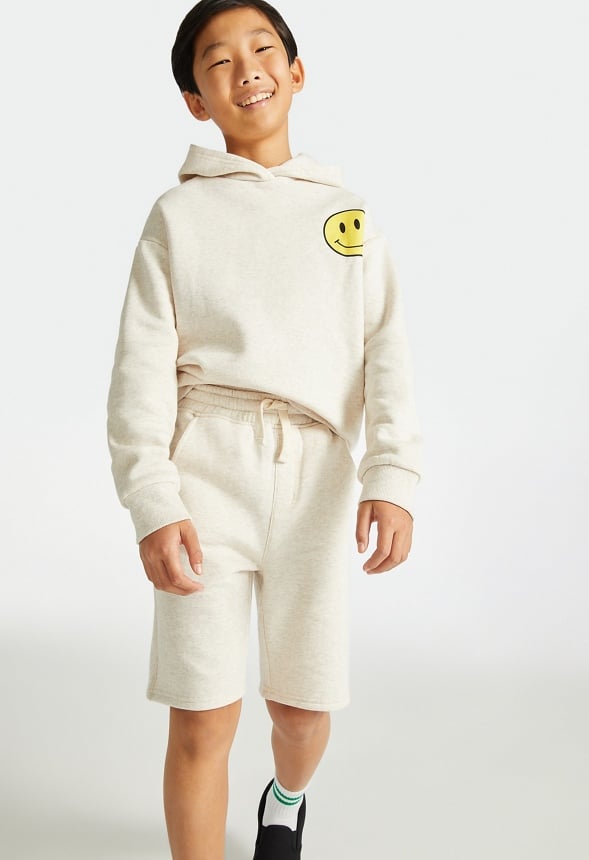 Pull On Fleece Short Oatmeal