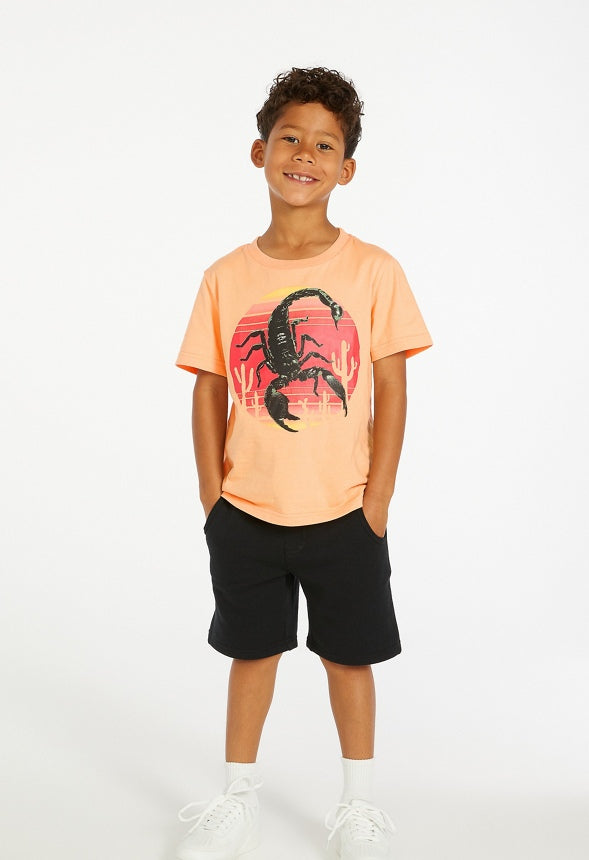 Pull On Fleece Short Black