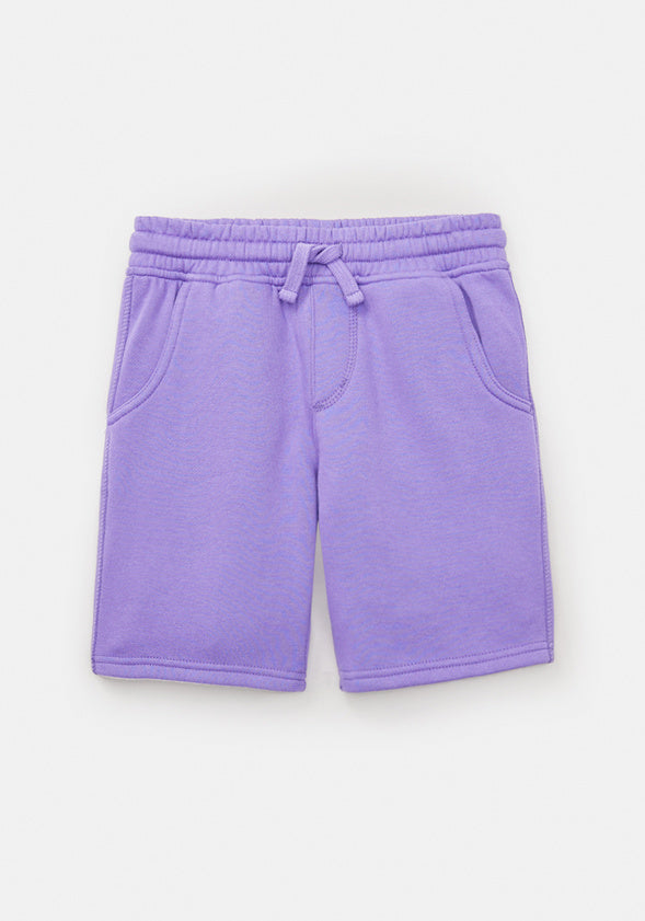 Pull On Fleece Short Purple