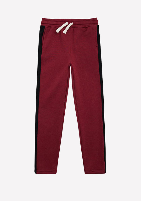 Side Stripe Sweatpant Burgundy