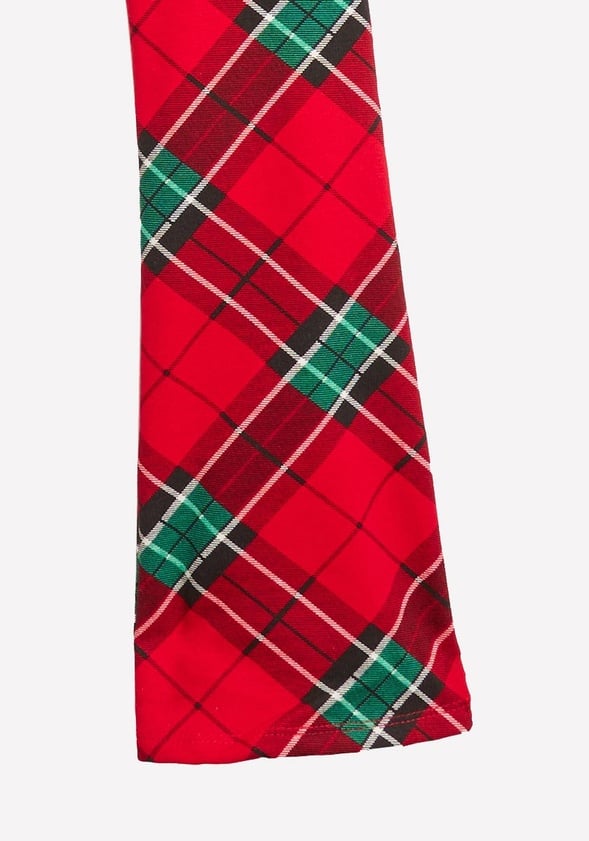 Soft Fleece Flare Pant Red Plaid