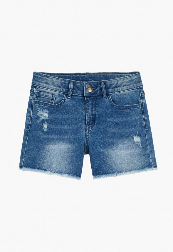 Distressed Denim Shorts Blue