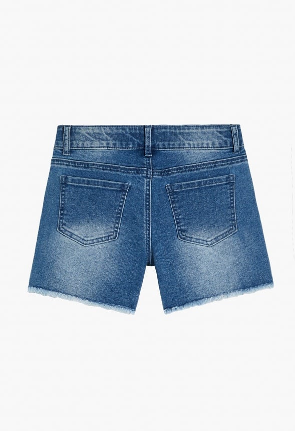Distressed Denim Shorts Blue