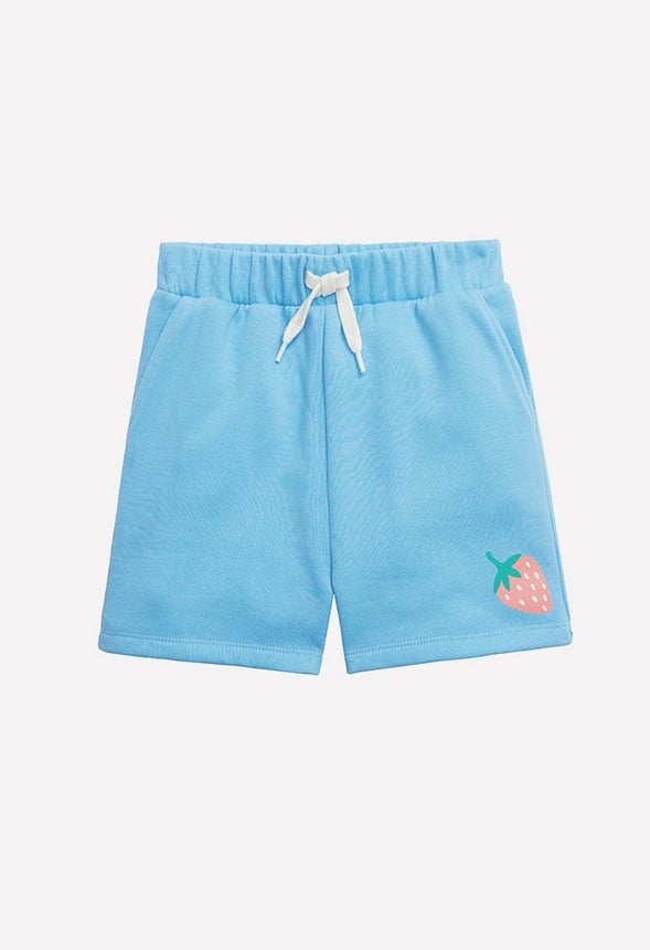 Strawberry Icon Fleece Shorts Blue