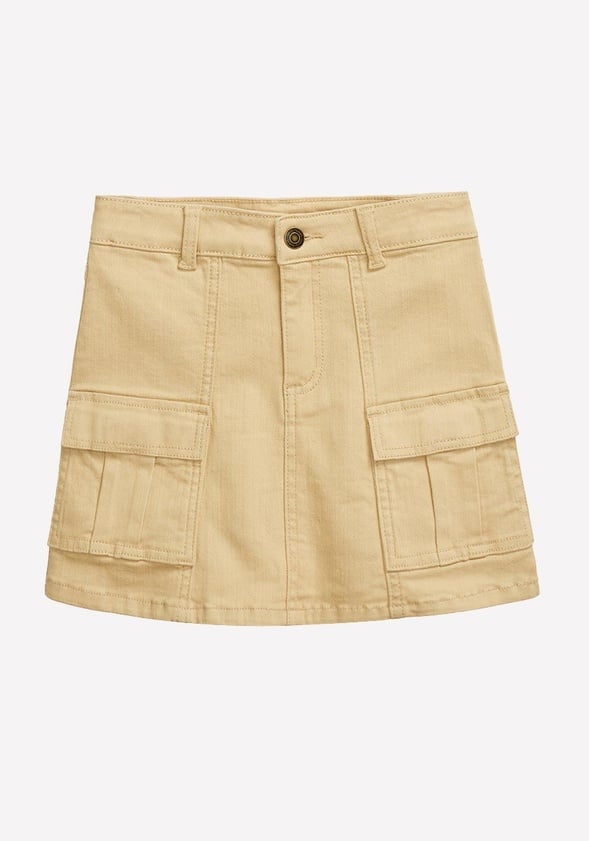 Cargo Mini Skirt Khaki