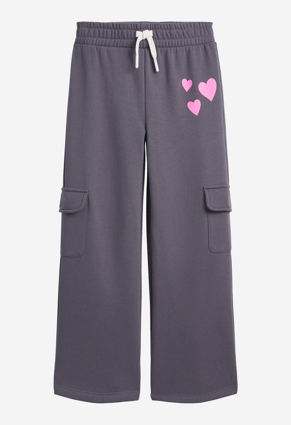 Wide Leg Icon Cargo Sweatpants Gray
