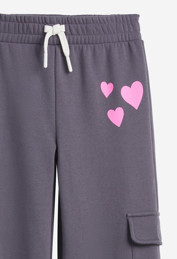 Wide Leg Icon Cargo Sweatpants Gray