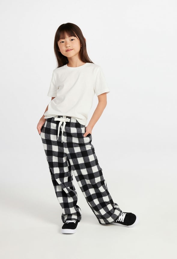 Wide Leg Lounge Pants Black & White