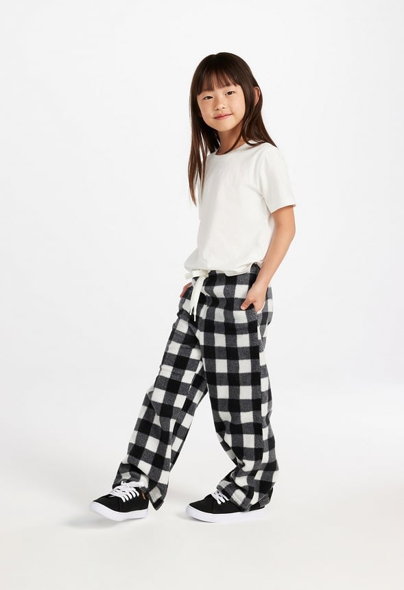 Wide Leg Lounge Pants Black & White