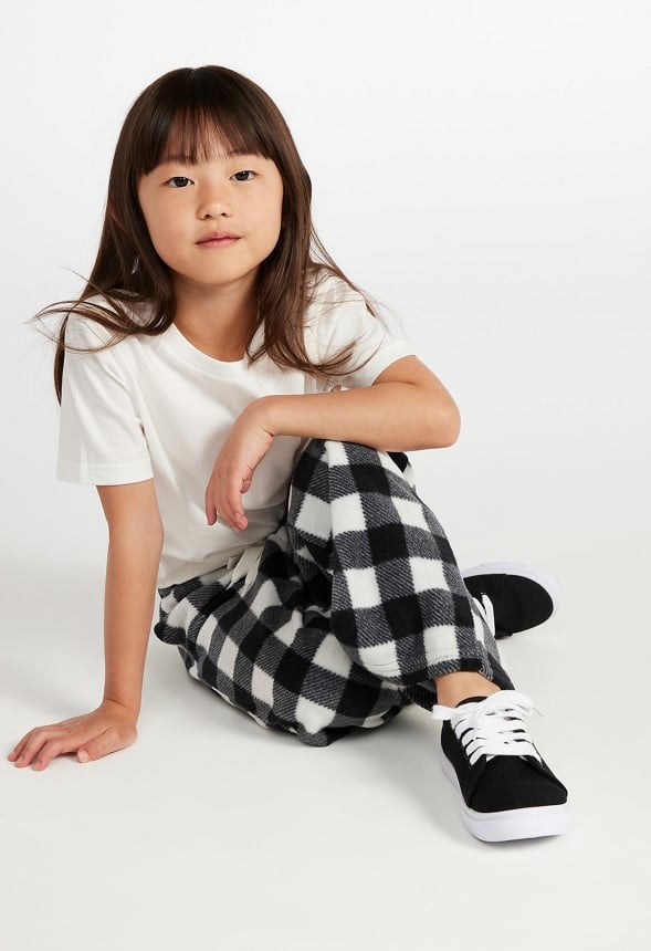 Wide Leg Lounge Pants Black & White