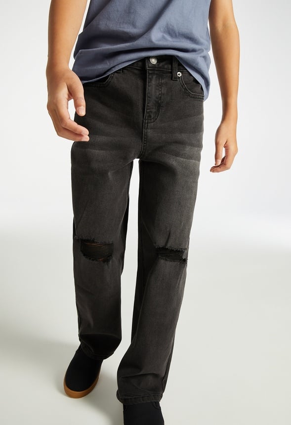 Relaxed Destructed Jean Black