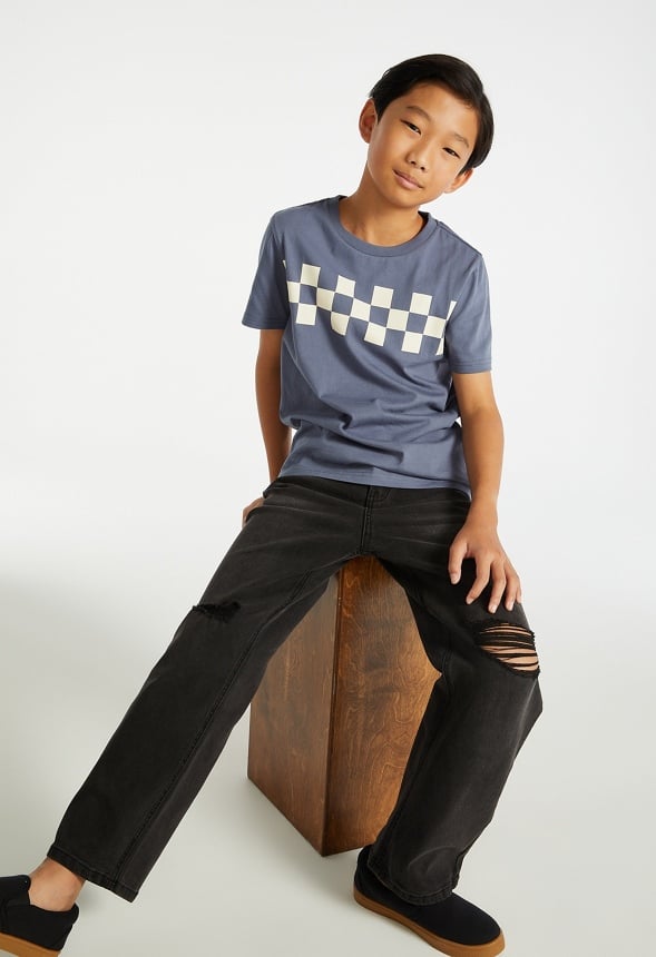Relaxed Destructed Jean Black