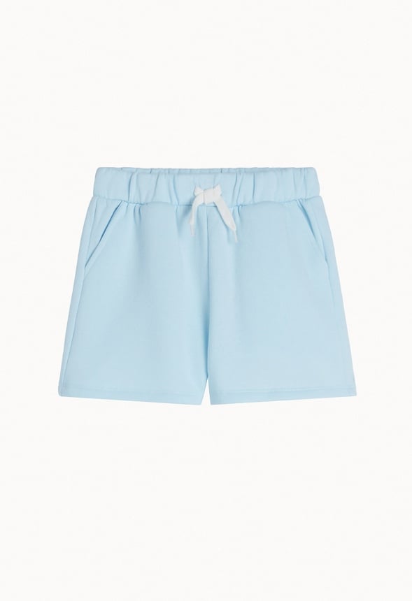 Fleece Pull On Shorts Blue