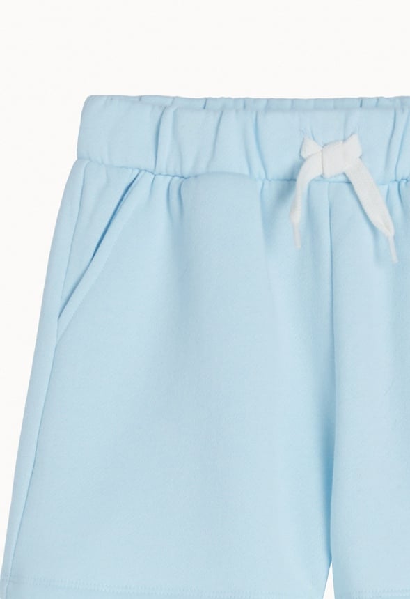 Fleece Pull On Shorts Blue